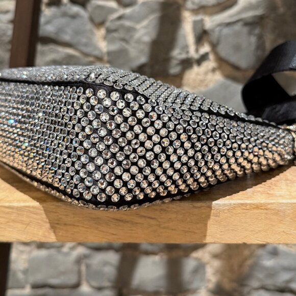 Prada Re-Edition 2005 Crystal Embellished Satin Shoulder Bag W/ Pouch - Picture 9 of 16